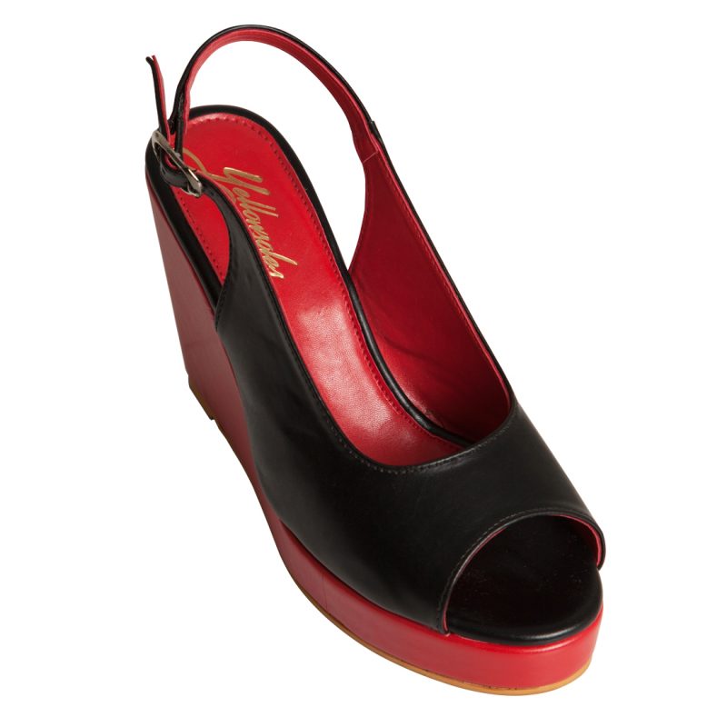 red and black wedges